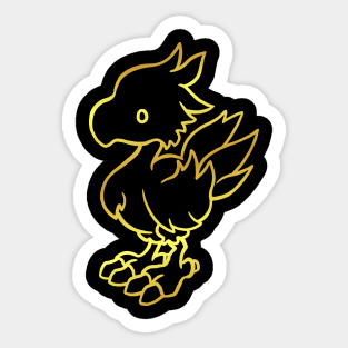 gold chocobo Sticker